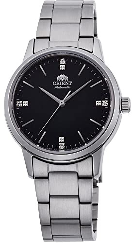 Orient Automatik Damen Armbanduhr aus Edelstahl in der Farbe Silber-Schwarz 32mm, Wasserdichtigkeit: 10Bar, RA-NB0101B10B