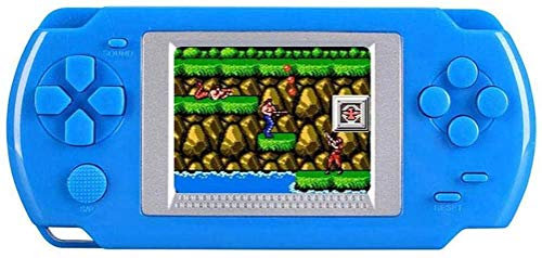 Console de jeu portable pour enfant, Construit en 268 jeux vidéo rétro classiques Écran de 2 pouces Système de joueur de jeu vidéo d'arcade de console de jeu portable Cadeau pour enfant (Blue)