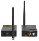 1Mii Wireless Audio Transmitter and Receiver, 2.4GHz Long Range Transmitter and Receiver Low Latency from TV/PC to Active Bookshelf Speakers/Stereo/Subwoofer/CD, RCA Port, 100m Outdoor(Audio Only)