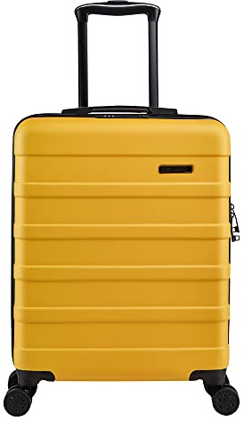 Cabin Max Anode Handgepäck Koffer - Leicht, Hartschale, Koffer Handgepäck Trolley mit 4 Rädern, 3-stelliges Schloss (Trolley Farbe: Toskanisches Gelb, Größe: 55x40x20 cm 40L)