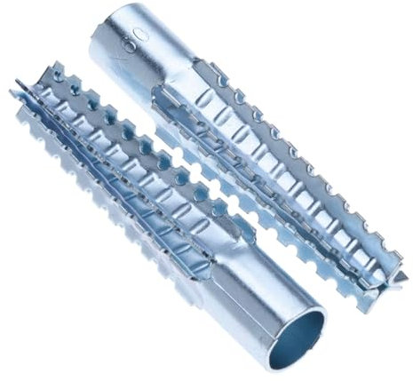 Ancrage Métallique Universel 8 mm x 60 mm Zingué pour Béton Cellulaire Bloc d'Argile Utilisé avec la goupille d'extension à visser Crochets KMG à visser 10 pièces