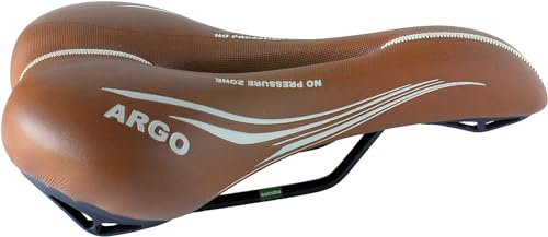 CUCUBA Montegrappa Saddle with Anti-Prostate Hole for Trekking, Cross and MTB Bikes in Synthetic Leather Model Argo