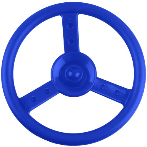 Haconba Playground Steering Wheel Accessories Plastic Swingset Steering Wheel Pirate Ship Steering Wheel Playset for Outdoor Backyard Treehouse Playground Jungle Gym (Blue)
