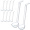 Fowecry 10 Pièces 7,8 Pouces 1Oz Petite Louche Transparente Mini Louche pour Sauce Bol à Punch en Plastique à Long Manche Louche Cuillères de Service Environ 20 cm