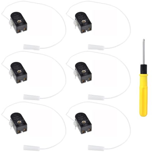 Acmerota 6Pack Interruttore a cavo da incasso Mini Interruttore a cavo da tirare 2A 250V AC On-Off Interruttore a cavo da tirare Interruttore a parete laterale per luci a sospensione
