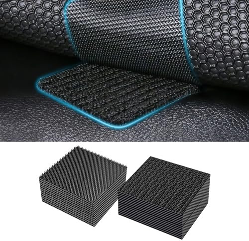 Daryunk 12 Pairs Grippers for Rug, Square Non Slip Rug Tape Grip Carpet Corner, Reusable Rug Grippers Sofa Cushion Fasteners, for Wooden, Tile Floors, Carpets