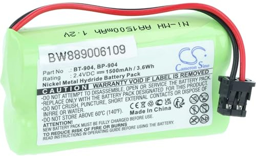 vhbw batteria compatibile con AT&T 17, 50 telefono fisso cordless (1500mAh, 2,4V, NiMH) verde