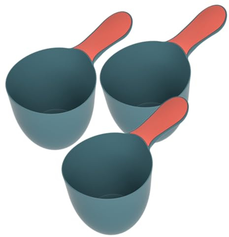 TOYANDONA 3 pièces Lot de Louches Plastique pour Bain Seau à Eau Léger et Robuste pour Salle de Bain Cuillères Ergonomiques Vert Foncé pour Lavage des Cheveux