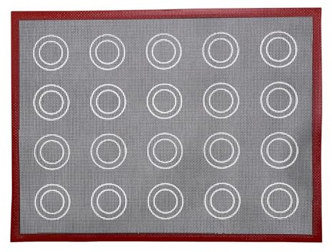 Macarons Backform – Silikon-Keksmatte, präzise bedrucktes Backfutter, hitzebeständiges Antihaft-Tablett | Professionelle Dessertherstellungsbasis
