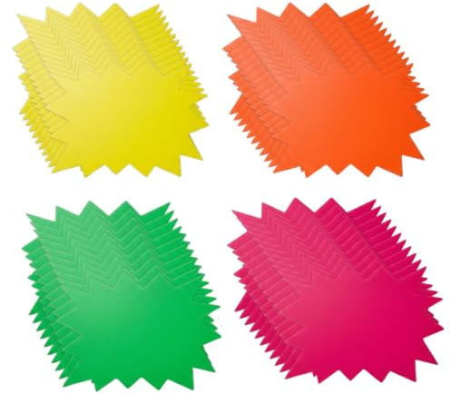 Nivofu Lot de 40 Étiquettes Prix en Forme d'Étoile en Papier 19 x 13 cm, Idéal pour Magasins, Supermarchés et Brocantes