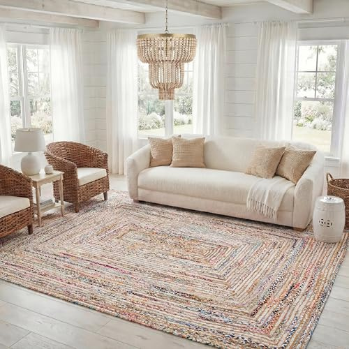 Safavieh Tapis Boho pour Salon, Salle à Manger, Chambre à Coucher - Cape Cod Collection, Tapis à Poil Court, Multi, 244 X 305 cm