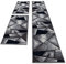 oKu-Tex Teppich Webteppich fürs Schlafzimmer Bettumrandung 3er Set Blau Modern geometrisches Design Öko-Tex 100 2 mal 67 x 140 cm, 1 mal 67 x 340 cm 30161blau067620
