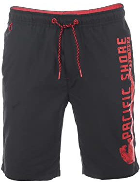 riverso RivJannik - Bañador corto para hombre (100 % poliéster, con cordón, estampado), color negro, azul, rojo, verde, naranja, tallas S, M, L, XL, XXL, 3XL, 4XL, 5XL