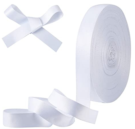 Bestewelry 27 meter platt polyesterband 21 mm vitt dubbelsidigt tyg platt hängande polyester remrullar för gör-det-själv-hantverk termisk överföring sömnad dekor