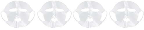 FOMIYES 4pièces Masque Hydratant Silicone Réutilisable Pour Visage Housse Étanche Et Transparent Pour Masques Et Bain Steaming