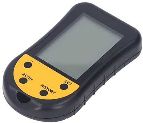 Septpenta Multifunction Digital Altimeter with Large, Super Bright Backlit Display with Lanyard to Show Bearing, Direction, Clock, Temperature, Weather Forecast and Altitude