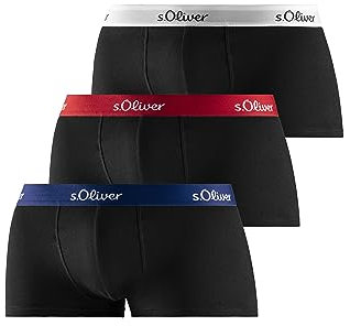 s.Oliver Hipster Basic 3er-Pack für Herren,Größe L,Farbe 3X schwarz gekontert