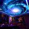 Blaue Galaxie-Vortex-Sterne-Decke Fototapete, Sternenhimmel-Wurmloch Vlies Tapete, Wandbild Dekoration - für Study Zimmer Restaurant Cafe die Mauer 450 x 315 cm