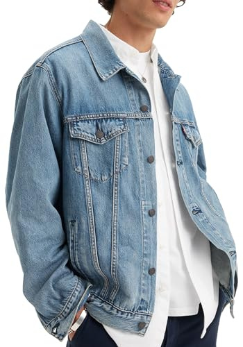 Levi's Giacca di jeans da uomo Relaxed Fit Trucker, In To The Light, S