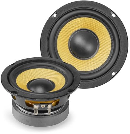Vonyx WK10 HiFi Breitbandlautsprecher – 4 Zoll Einbaulautsprecher mit Kevlar-Membran, 150W Max, 8 Ohm, hitzebeständige Schwingspule, Ferritmagnet, 92mm Durchmesser – Auto & Heimkino Basslautsprecher