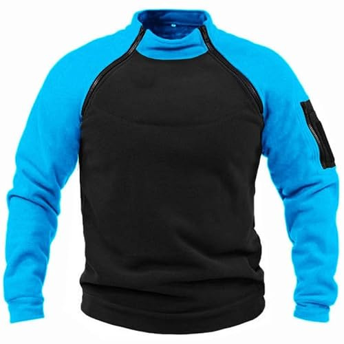 Pull en polaire pour homme, militaire, veste polaire d'extérieur à manches longues en polaire décontractée, pulls chauds tactiques de combat à fermeture éclair, sweatshirts coupe-vent militaires