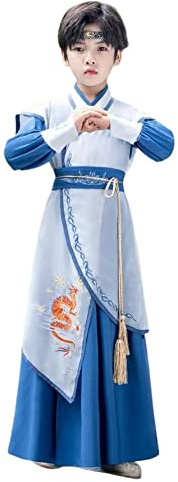 CHAGME Martial Hanfu for Boys and Girls Chinese Style Bookish Tang Suits Kung Fu Performance Dress