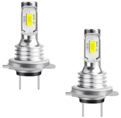 SHENKENUO H7 LED Headlight Bulb, Super White 6000K 55W H7 Headlight Bulb, High Low Dipped Main Beam Car Bulbs, IP68,2 Pack