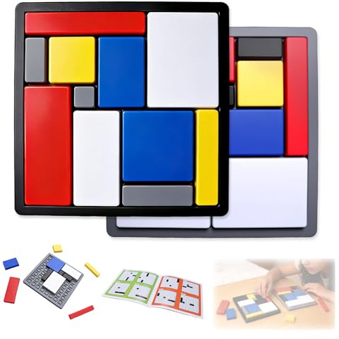 2 Pcs Logic Puzzle Brain Teaser Game for Adults, 88 Challenges 4 Difficulty Levels Logic Puzzles, Portable STEM Educational Thinking Game Toy for Classroom, Family Brain Training