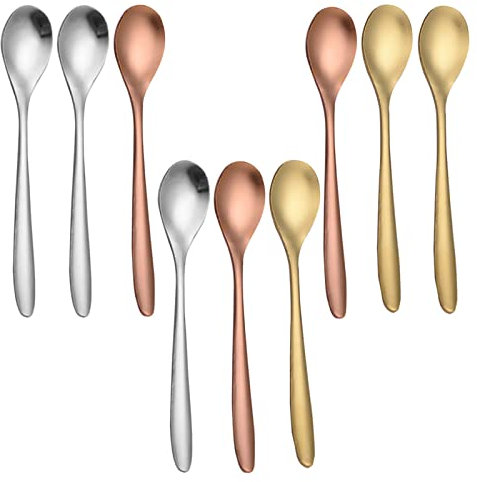 30PCS Cucchiaini da Caffè in Acciaio Inox 12cm Cucchiaio da Dessert Osuter Mini Cucchiaino da Tè Set Cucchiaio per Caffè Zucchero Dessert Gelato