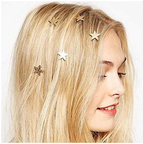 Yheakne Boho-Stern-Haarspulen, Spiralförmige Haarnadeln, Goldfarbene Haarstecker, Gedrehter Haarring, Dekoratives Haar-Accessoire - 5 Stück