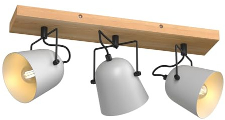 Lindby Strahler Adalin (Modern) aus Holz (3 flammig, E14) - Deckenlampe Deckenleuchte Lampe Spot Wohnzimmerleuchte