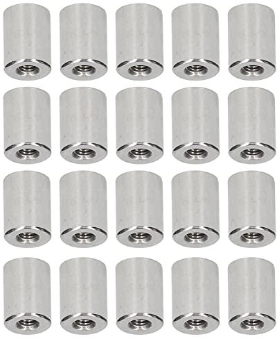 20Pcs Coupling Nut M5x0.8 12 L16mm 304 Stainless Steel Threaded Sleeve Rod Bar Stud Tube Nuts Round Round Coupling Nut Rod Bar Stud Female Thread