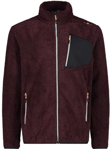CMP - Fleecejacka för män, Burgundy-Antracit, 48