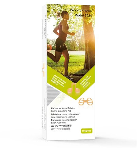 WoodyKnows Enhancer Nasendilatatoren, Modell 2024 Standard, verbessert den Luftstrom beim Sport, hilft bei verstopfter Nase (Probe-Pack XS/S/M/L)