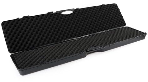 Wiltec Waffenkoffer 138 x 34 x 13,5 cm für Langwaffen, Gewehrkoffer mit Rasterschaumstoff für sicheren Transport, Langwaffenkoffer mit hoher Traglast und Tragegriff