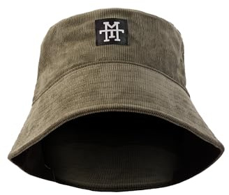 Manufaktur13 sladd Bucket Hat – vintage fiskehatt, retro fiskarhatt, solhatt, sessionshatt, slapphatt, 90-talet look, kaki, L-XL