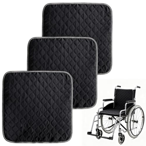 Waschbare Inkontinenz Sitzauflage 3St wasserdichte Inkontinenz Sitzauflage Inkontinenzunterlage Waschbar 50x50cm Inkontinenzauflage Waschbar Rutschfester Inkontinenzunterlage für Rollstuhl,Auto,Sofa