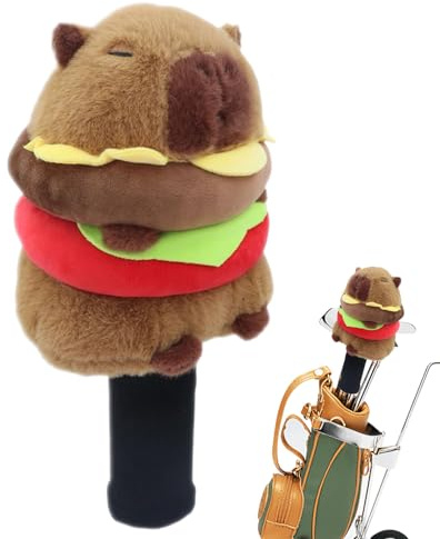 Housses pour clubs de golf | Peluche Capybara Forme Protection | Housses de tête pelucheuses, anti-rayures et mignonnes pour driver de golf | Pour femmes débutants professionnels Putter Driver
