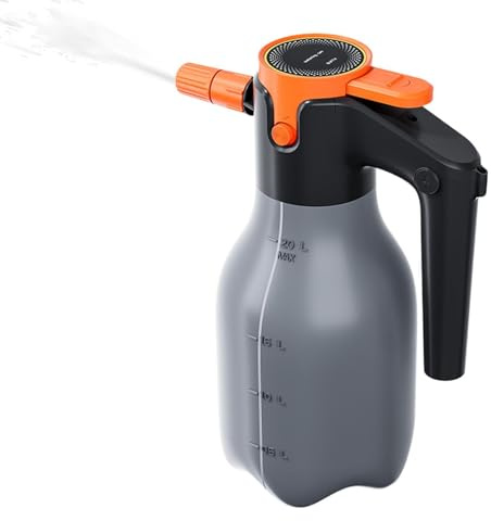 Pulverizador eléctrico de espuma – de alta presión recargable de 2 L | Pulverizadores de espuma para coche eléctrico | Para patio, césped, jardín, interior y exterior, limpieza de