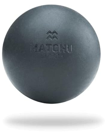 MATCHU – Lacrosse-Ball – Faszienball – Massageball – Triggerpunktball – Triggerpunktmassage – Durchmesser 6 cm – Hohe Härte – 1 oder 2 Stück – Schwarz (1 Stück)
