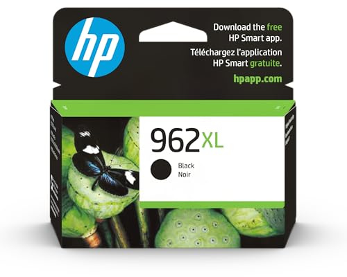 HP 962XL Black High-Yield Ink Cartridge | Works with OfficeJet 9010, Pro 9010, 9020 | Eligible for Instant Ink | 3JA03AN