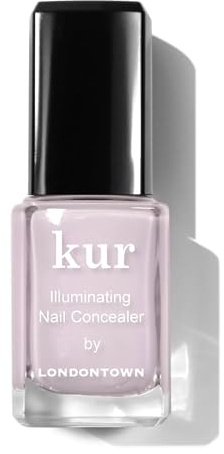 LONDONTOWN Pink Illuminating Nail Concealer, Sheer Brightening Nail Polish & Strengthener for Yellowing, Damaged or Discolored Nails, Natural Nail Perfector, Light Sheer Pink, 21+ Free, 0.4 Fl Oz