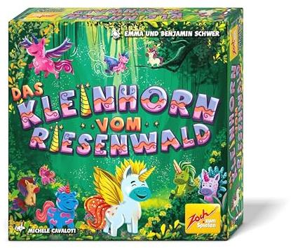 Zoch Das Kleinhorn vom Riesenwald - Fantasievolles Sammelspiel mit Einhörnern, Farb- und Kartenmechanik im magischen Wald, taktisches Familienspiel, für 2-4 Spieler ab 5 Jahren