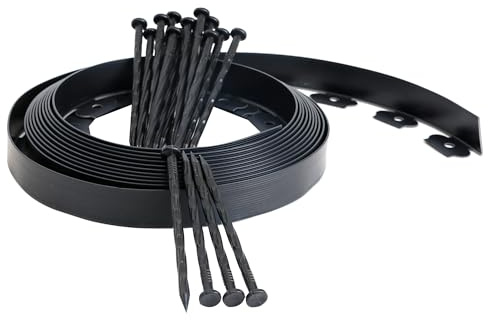 JonesHouseDeco Bordure de Jardin en Plastique 10 M Bordurette de Pelouse