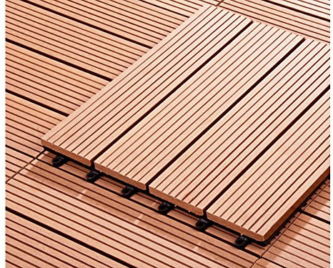 20 Dalles de Terrasse en plastique Clipsable Résistant Aux Forte et Basses Températures 30 X 30 cm Revêtement Extérieur Pour Jardin Balcon Piscine