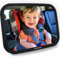 Funbliss Miroir Voiture Bébé, Rétroviseur Voiture Bébé Avec Vue Claire Et Large, Installation Facile, Rotation 360° Pour un Ajustement Optimal, Verre Acrylique Incassable
