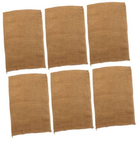 CAXUSD 6pcs Sturdy Burlap Sack for Potato Storage Large Capacity Reusable Burlap Gardening Bags Heavy-duty Jute Bags for Outdoor Race Games and Vegetable Storage