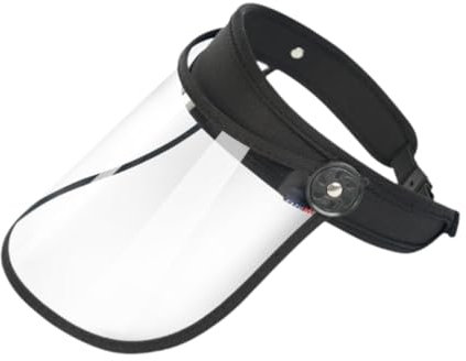 Ronyme Splash Guard Face Shield Adults Multifunctional Full Face Faceshield Clear Visor for Weeds Whacking Gardening Construction, black