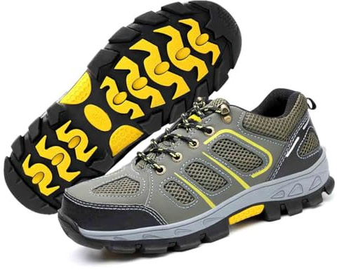 Arbetsskadeskor, Skyddsskor Med Stötdämpning Och Punktering, Antistatiska Skyddsskor, Bekväma Och Andningsbara Sneakers(EU 40.5)