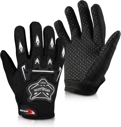 Xinjieda Full Finger Winter Cycling Gloves for Adults - Waterproof Windproof Thermal Gloves, Non-Slip Warm Gloves for Cycling Hiking Motorcycle Scooter Skateboard Outdoor Sports